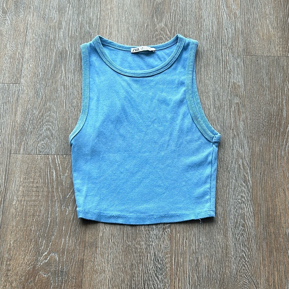 Blue Zara Tank Top Size: M